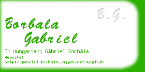 borbala gabriel business card