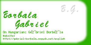 borbala gabriel business card